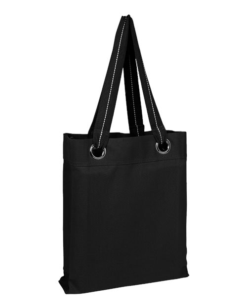 Large Grommet Tote - Black Front