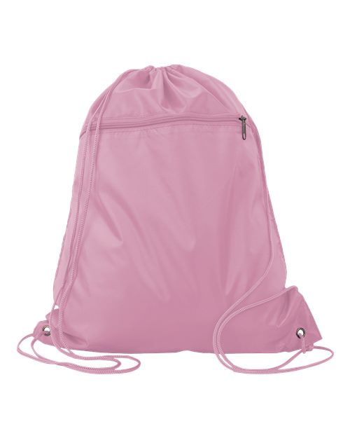 Polyester Cinchpack - Light Pink Front