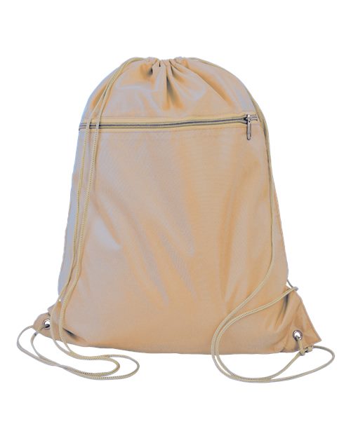 Polyester Cinchpack - Natural Front