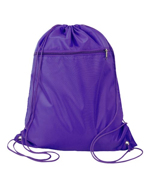Polyester Cinchpack - Purple Front