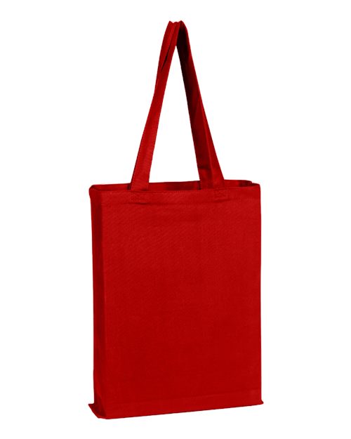 Canvas Gusset Promotional Tote - Red Front