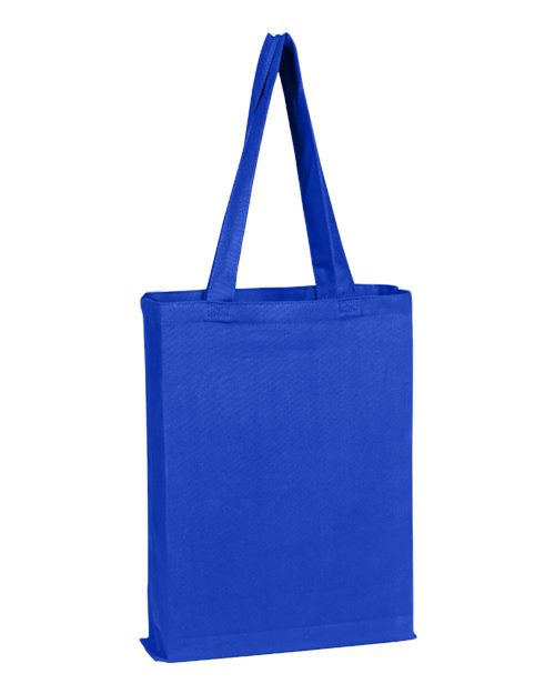 Canvas Gusset Promotional Tote - Royal Front