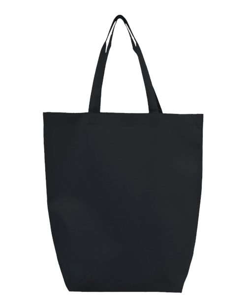 Non-Woven Gusset Bottom Tote - Black Back