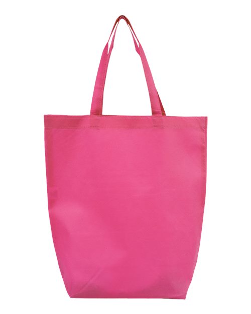 Non-Woven Gusset Bottom Tote - Hot Pink Front