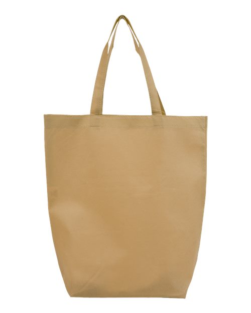 Non-Woven Gusset Bottom Tote - Natural Back