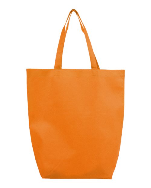 Non-Woven Gusset Bottom Tote - Orange Back
