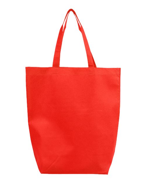 Non-Woven Gusset Bottom Tote - Red Front