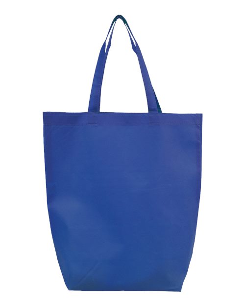 Non-Woven Gusset Bottom Tote - Royal Back