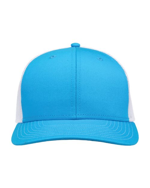 Everyday Trucker Cap - Aqua Blue/ White Front