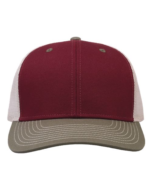 Everyday Trucker Cap - Cinnamon Red/ Olive Green/ Stone Front