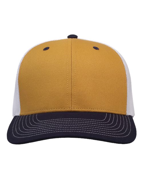 Everyday Trucker Cap - Mustard Yellow/ Navy/ White Front