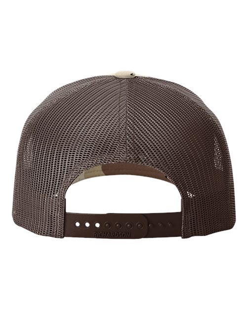 Printed Five-Panel Trucker Cap - Desert Camo/ Brown Back