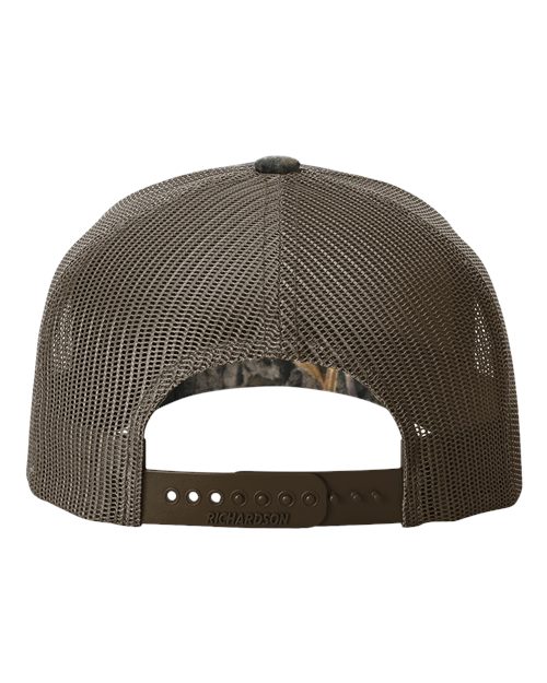Printed Five-Panel Trucker Cap - Mossy Oak Habitat/ Brown Back