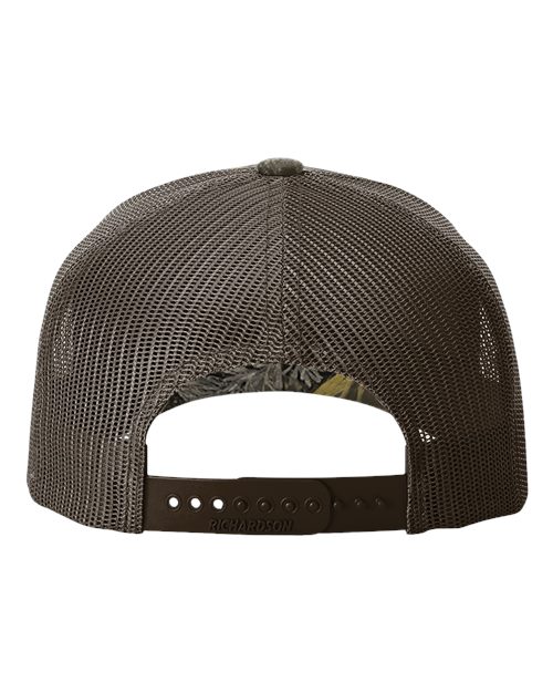 Printed Five-Panel Trucker Cap - Realtree Max-1/ Brown Back