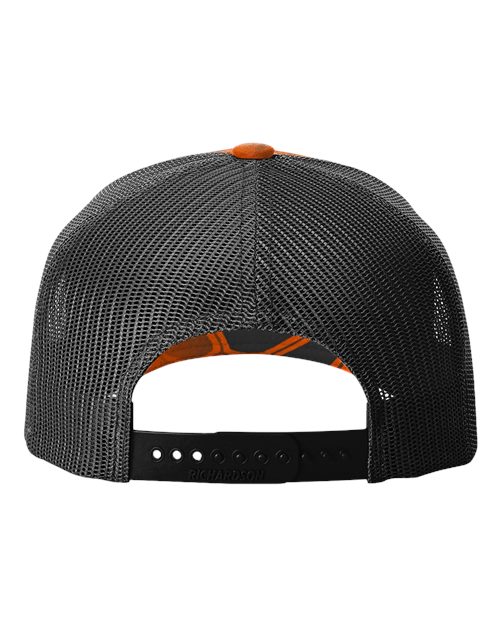 Printed Five-Panel Trucker Cap - Kryptek Inferno/ Black Back