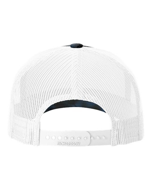 Printed Five-Panel Trucker Cap - Kryptek Neptune/ White Back