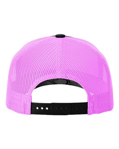 Printed Five-Panel Trucker Cap - Kryptek Typhon/ Neon Pink Back