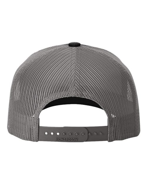 Five-Panel Trucker Rope Cap - Black/ Charcoal Back