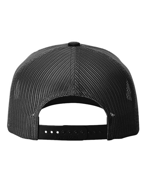 Five-Panel Trucker Rope Cap - Black/ White Back