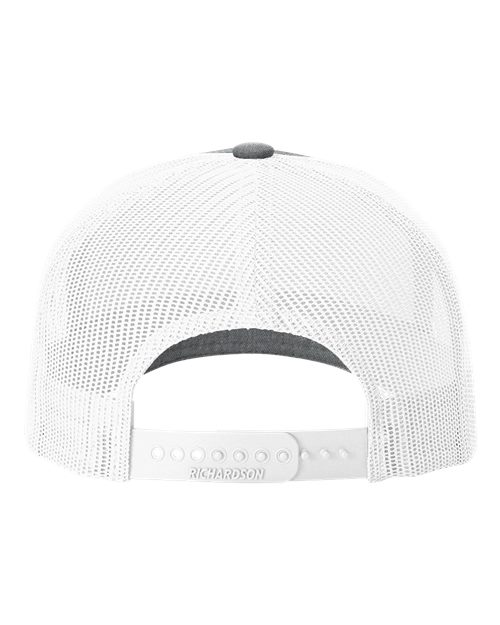 Five-Panel Trucker Rope Cap - Heather Grey/ White Back
