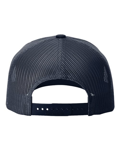 Five-Panel Trucker Rope Cap - Navy/ White Back