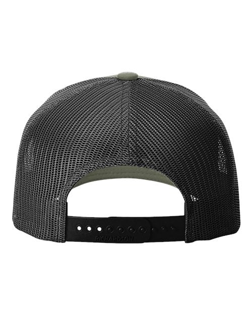 Five-Panel Trucker Rope Cap - Loden Green/ Black Back