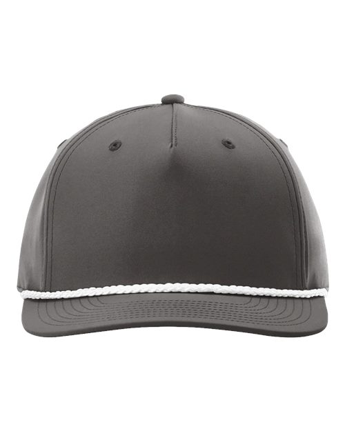 Five-Panel Classic Rope Cap - Dark Grey/ White Front
