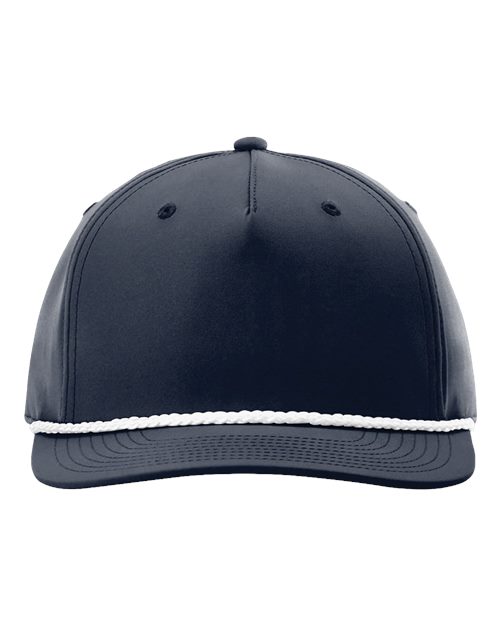 Five-Panel Classic Rope Cap - Navy/ White Front