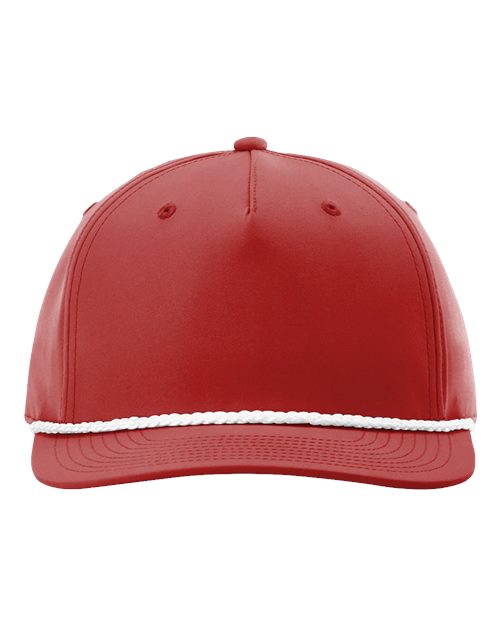 Five-Panel Classic Rope Cap - Red/ White Front