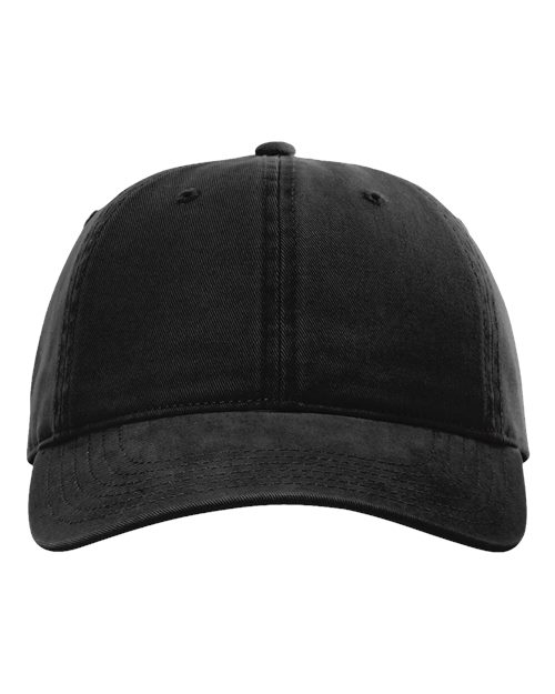 Peach Twill Dad Hat - Black Front