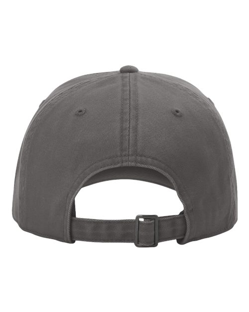 Peach Twill Dad Hat - Charcoal Back