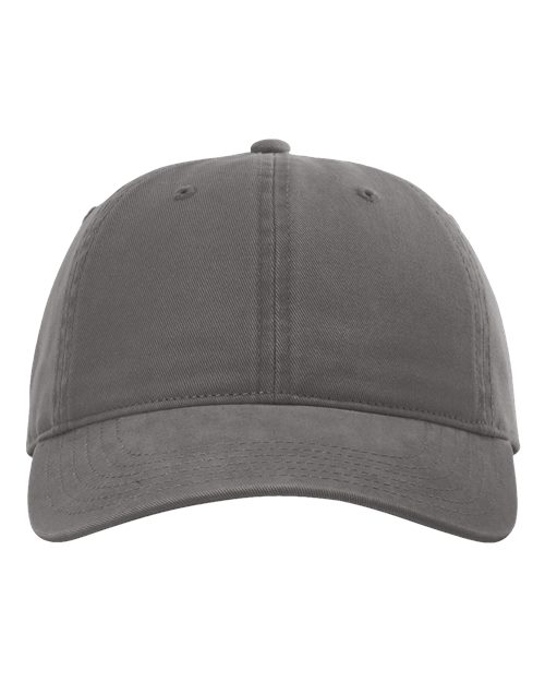 Peach Twill Dad Hat - Charcoal Front
