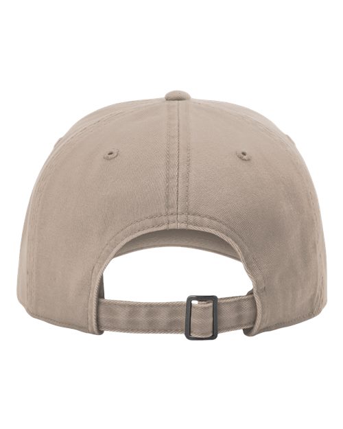 Peach Twill Dad Hat - Dark Khaki Back