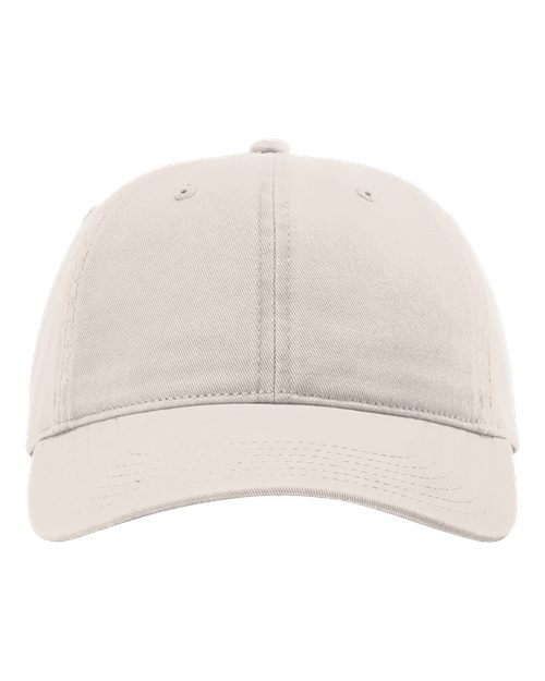 Peach Twill Dad Hat - Stone Front