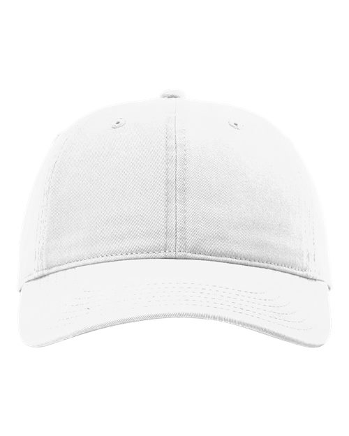 Peach Twill Dad Hat - White Front