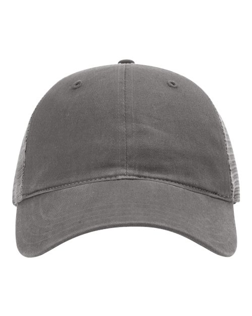 Garment-Washed Trucker Cap - Charcoal Front