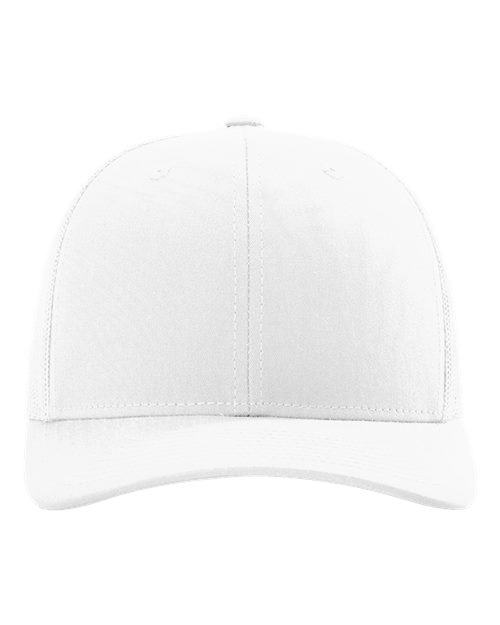 112+ R-Flex Adjustable Trucker Cap - White Front