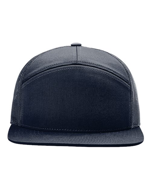 Seven-Panel Trucker Cap - Navy Front