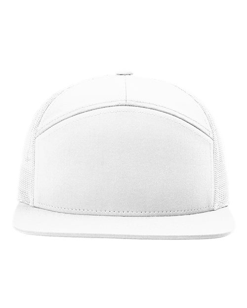 Seven-Panel Trucker Cap - White Front