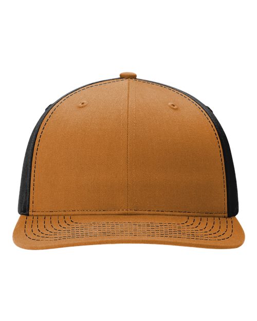 Twill Back Trucker Cap - Caramel/ Black Front