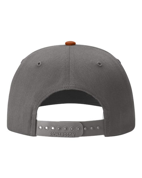 Twill Back Trucker Cap - Heather Grey/ Charcoal/ Dark Orange Back