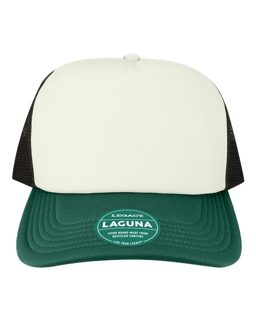 Laguna Cap - Cream/ Green/ Black Front