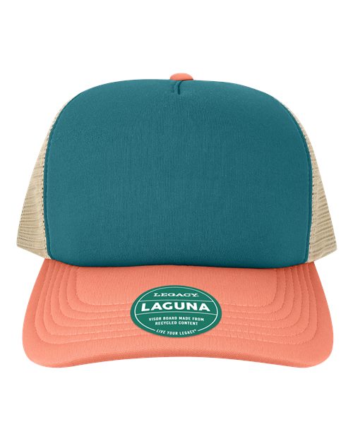 Laguna Cap - Marine/ Salmon/ Khaki Front