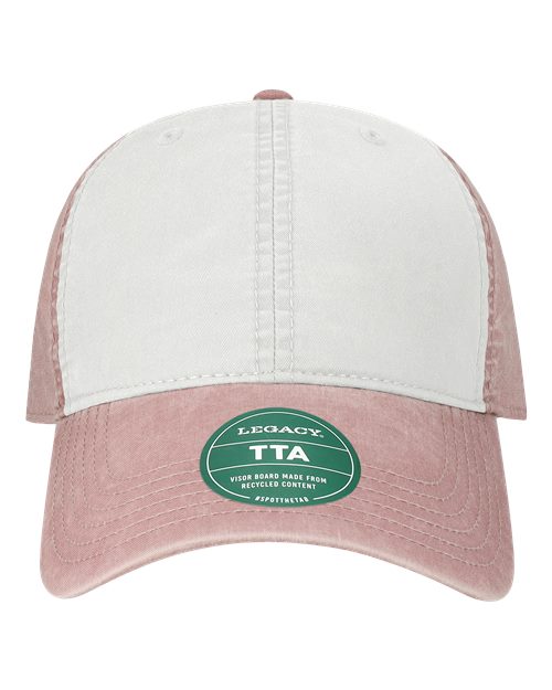 Terra Twill Cap - White/ Dusty Rose Front