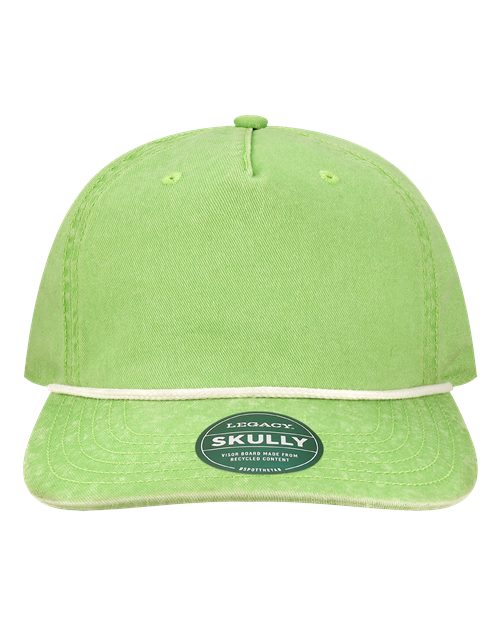 Skully Rope Cap - Lime Green Front