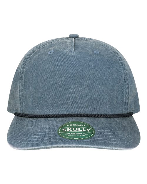 Skully Rope Cap - Navy Front