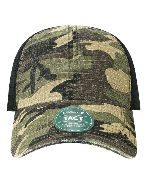 Tacticool Cap - Army Camo/ Black Front