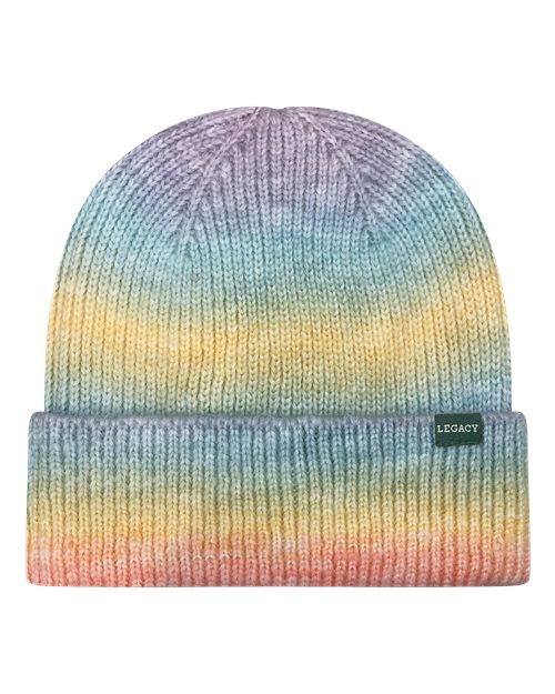 Tie-Dyed Ribbed Beanie - Sherbet Back
