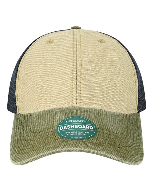 Dashboard Trucker Cap - Stone/ Olive/ Navy Front