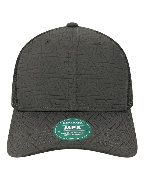 Mid-Pro Snapback Trucker Cap - Black Z - Quilted Front
